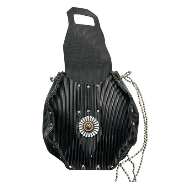 Gloria Gerber Embossed Stainless Steel Rubber Handbag Purse Handmade Boutique - Picture 8 of 15